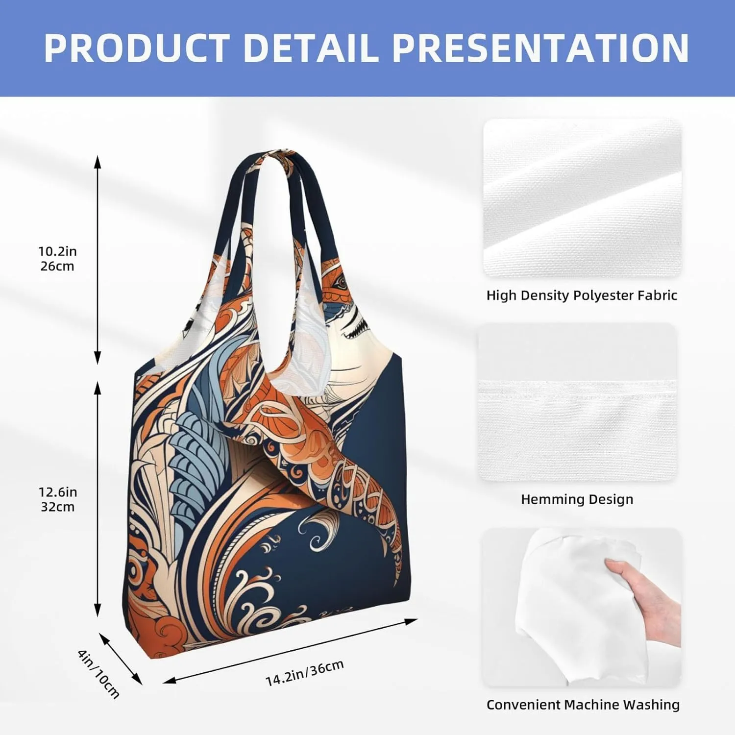 Tote Bag for Women Reusable Grocery Bag Canvas Shopping Bag Starry sky butterfly Handbag Foldable Shoulder Bag