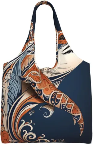 Tote Bag for Women Reusable Grocery Bag Canvas Shopping Bag Starry sky butterfly Handbag Foldable Shoulder Bag