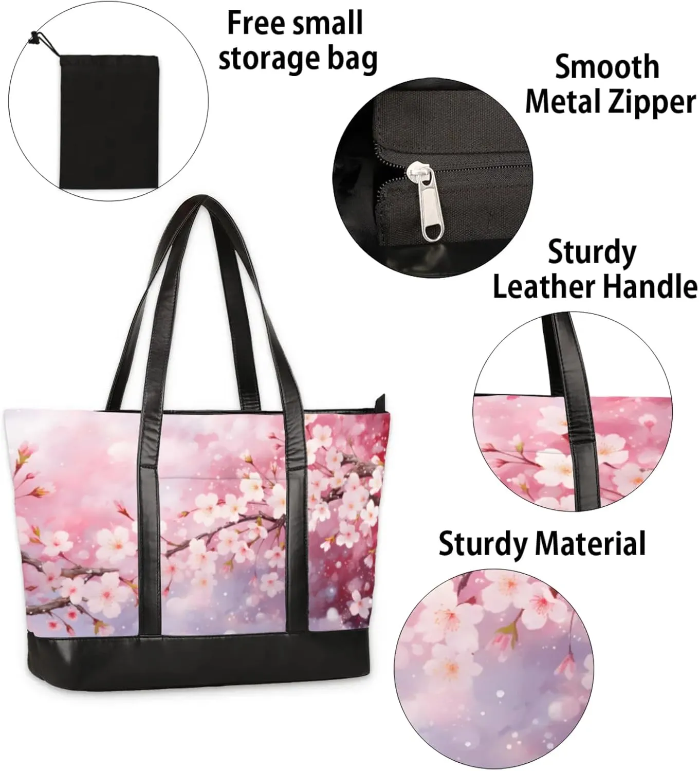 Tote Bag for Women with Zipper, Laptop Tote Bags Laptop Sleeve Case Shoulder Bag Messenger Bags