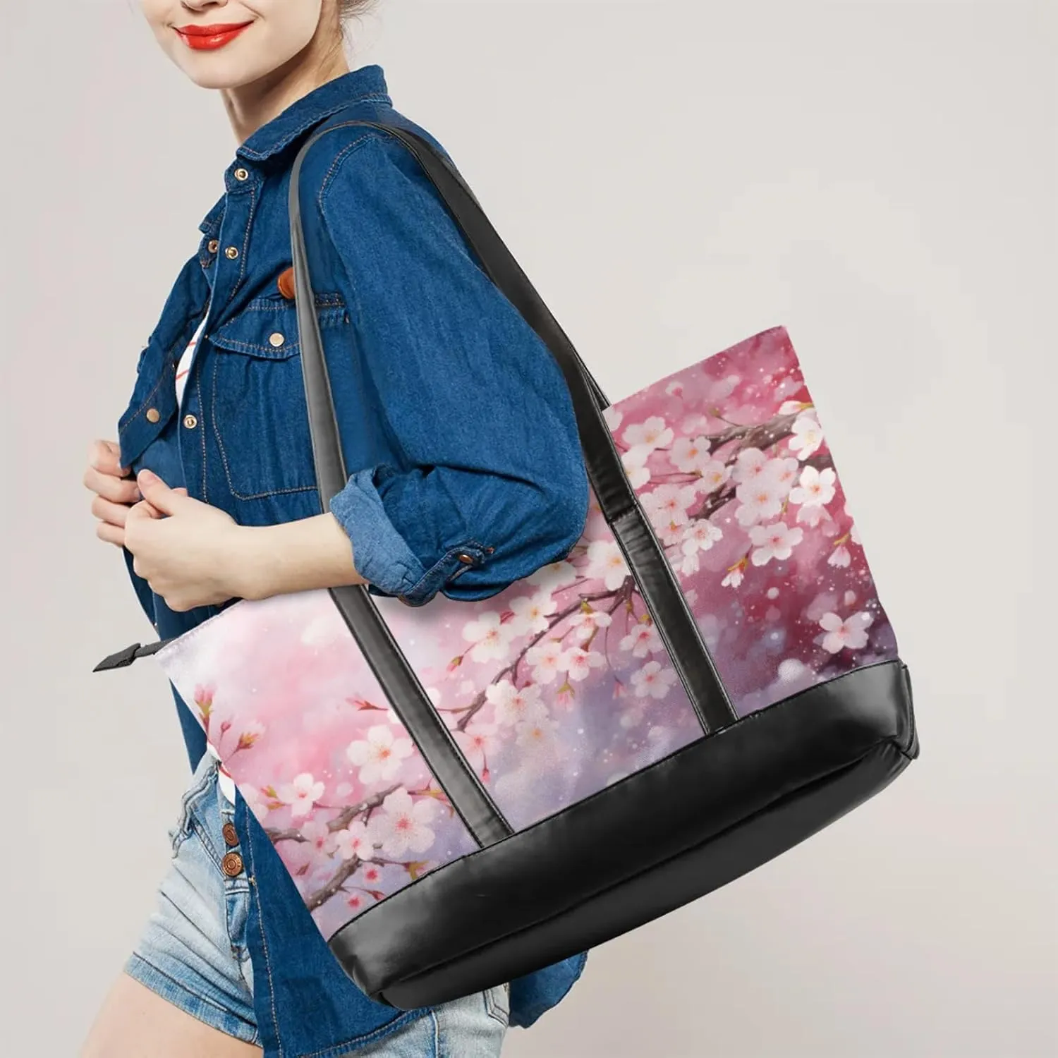 Tote Bag for Women with Zipper, Laptop Tote Bags Laptop Sleeve Case Shoulder Bag Messenger Bags