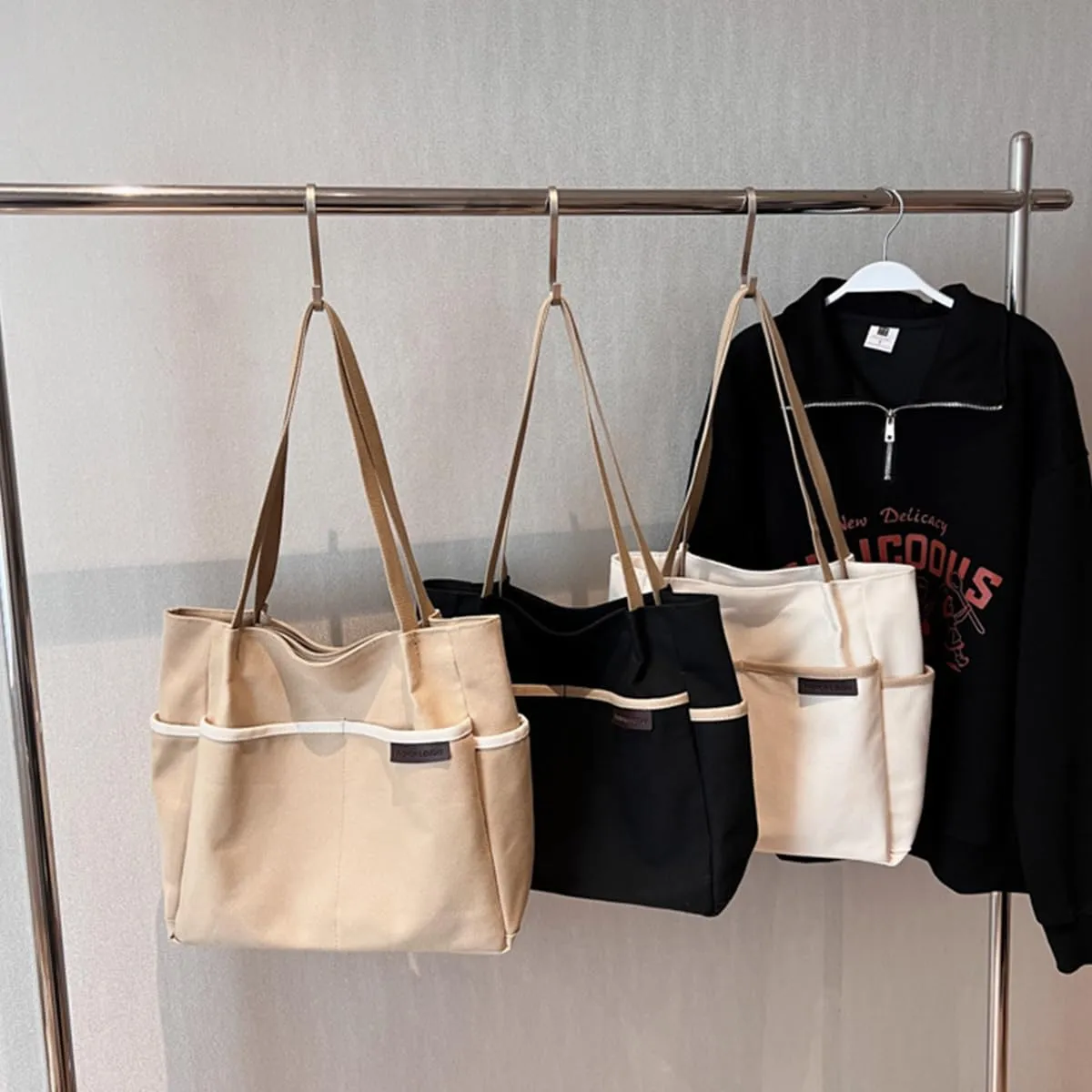 Tote Bag With Zipper Canvas Tote Bag Work Bags For Women Tote Bag For Women Large Tote Bag Handbags For Women