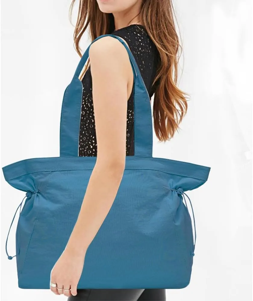 Tote Bags for Women 18L Side Cinch Hobo Bags Foldable Shopper Bag Shoulder Bag for Gym, Work, Travel