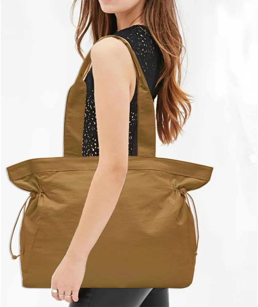 Tote Bags for Women 18L Side Cinch Hobo Bags Foldable Shopper Bag Shoulder Bag for Gym, Work, Travel