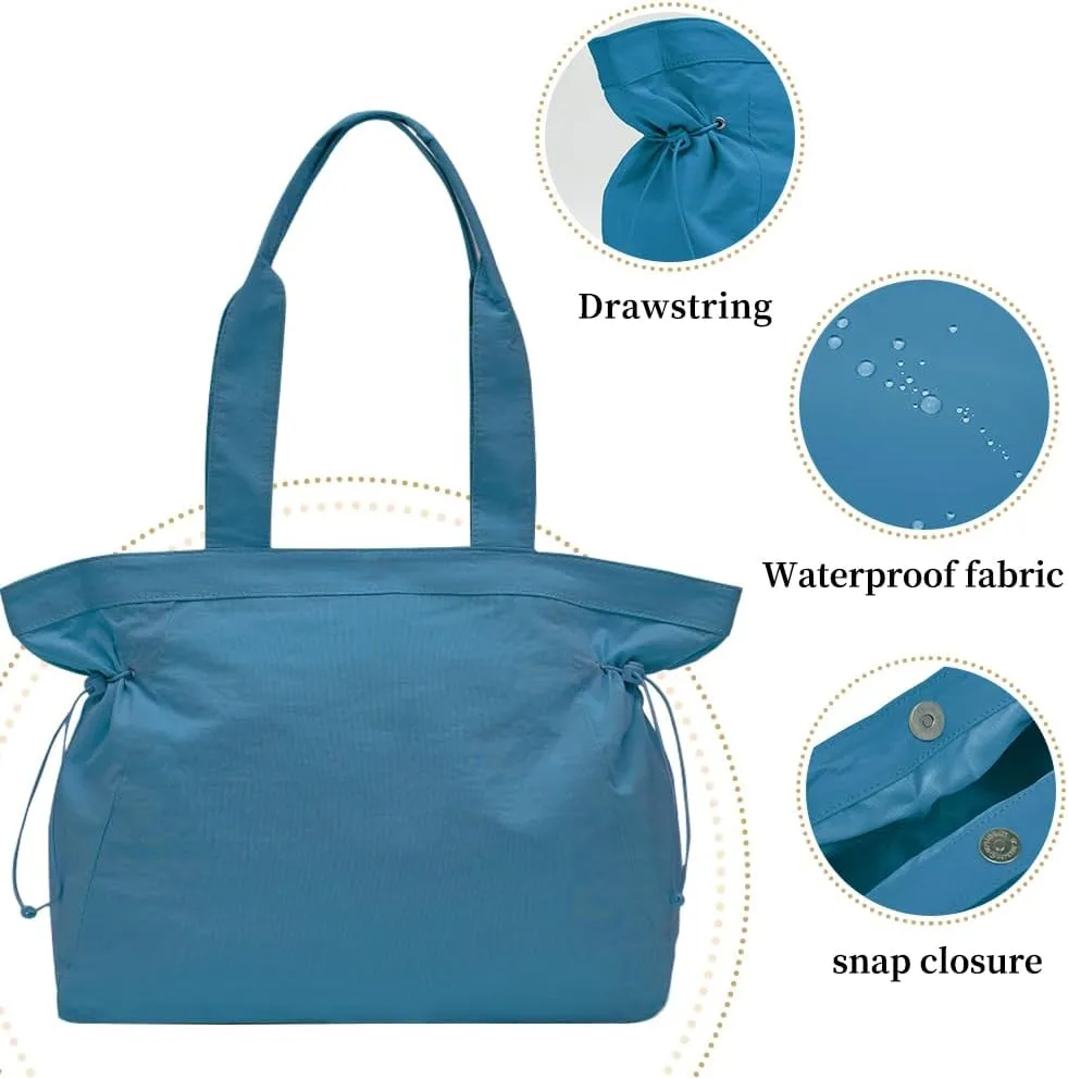 Tote Bags for Women 18L Side Cinch Hobo Bags Foldable Shopper Bag Shoulder Bag for Gym, Work, Travel