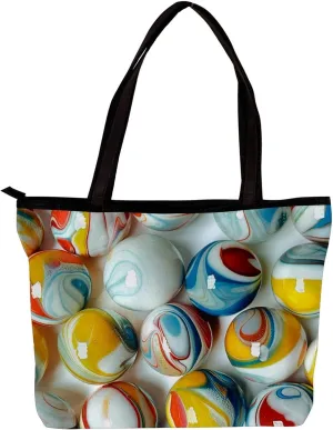 Tote Bags, Large Tote Bag, Tote Bag with Zipper, Coconut Tree Flower Dinosaur Cartoon, Womens Tote Bag