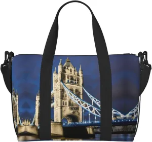 Tower Bridge In London Print Portable Travel Duffel Bag,Ideal For Business And Private Travel