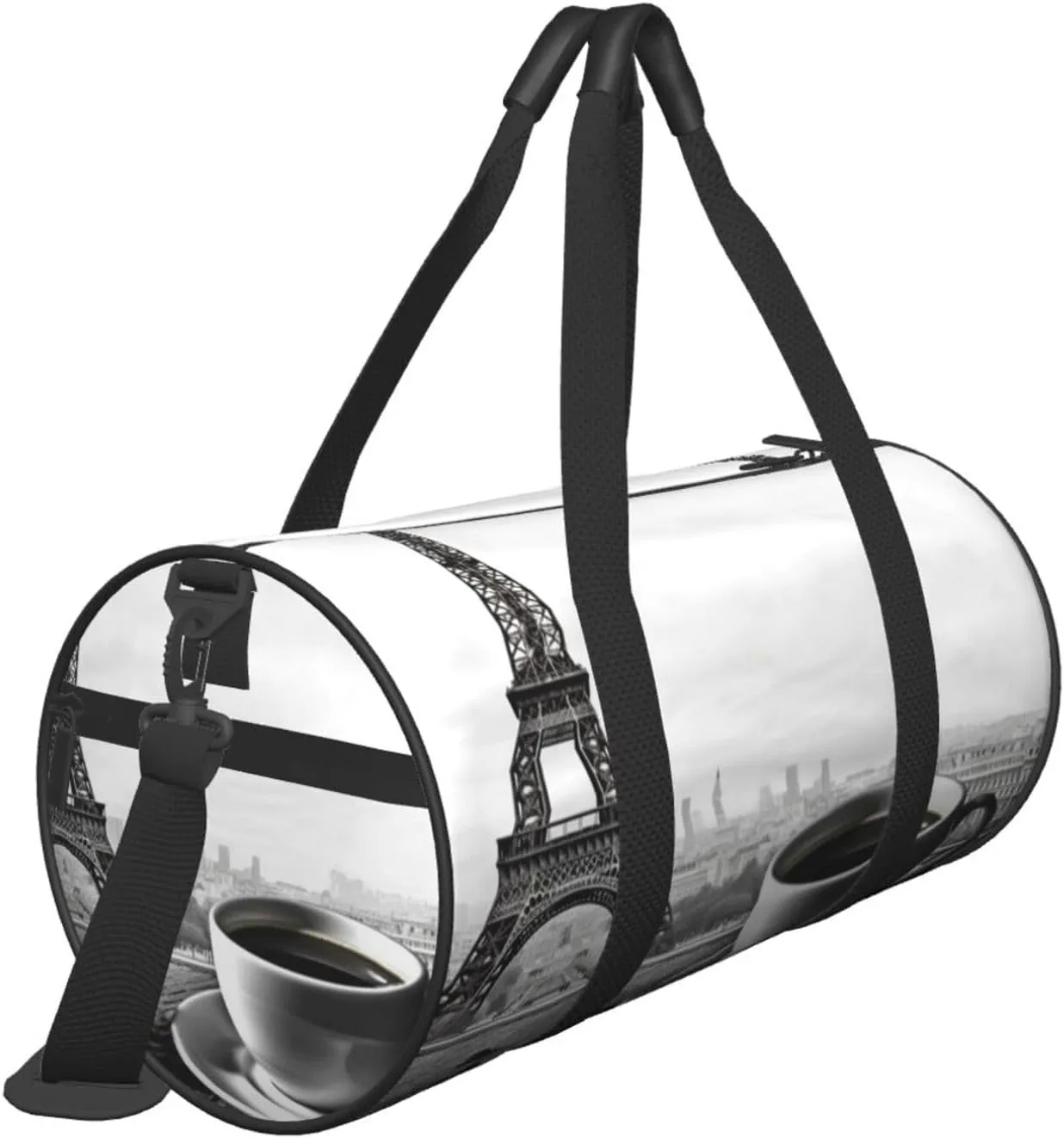 Travel Bag For Women,Parisian Coffee Eiffel Tower Print Personal Item Duffle Bags,Weekend Travel Duffel Tote Bag,Travel Sport Gym Bag For Men,Airplane Travel Essentials For Flying