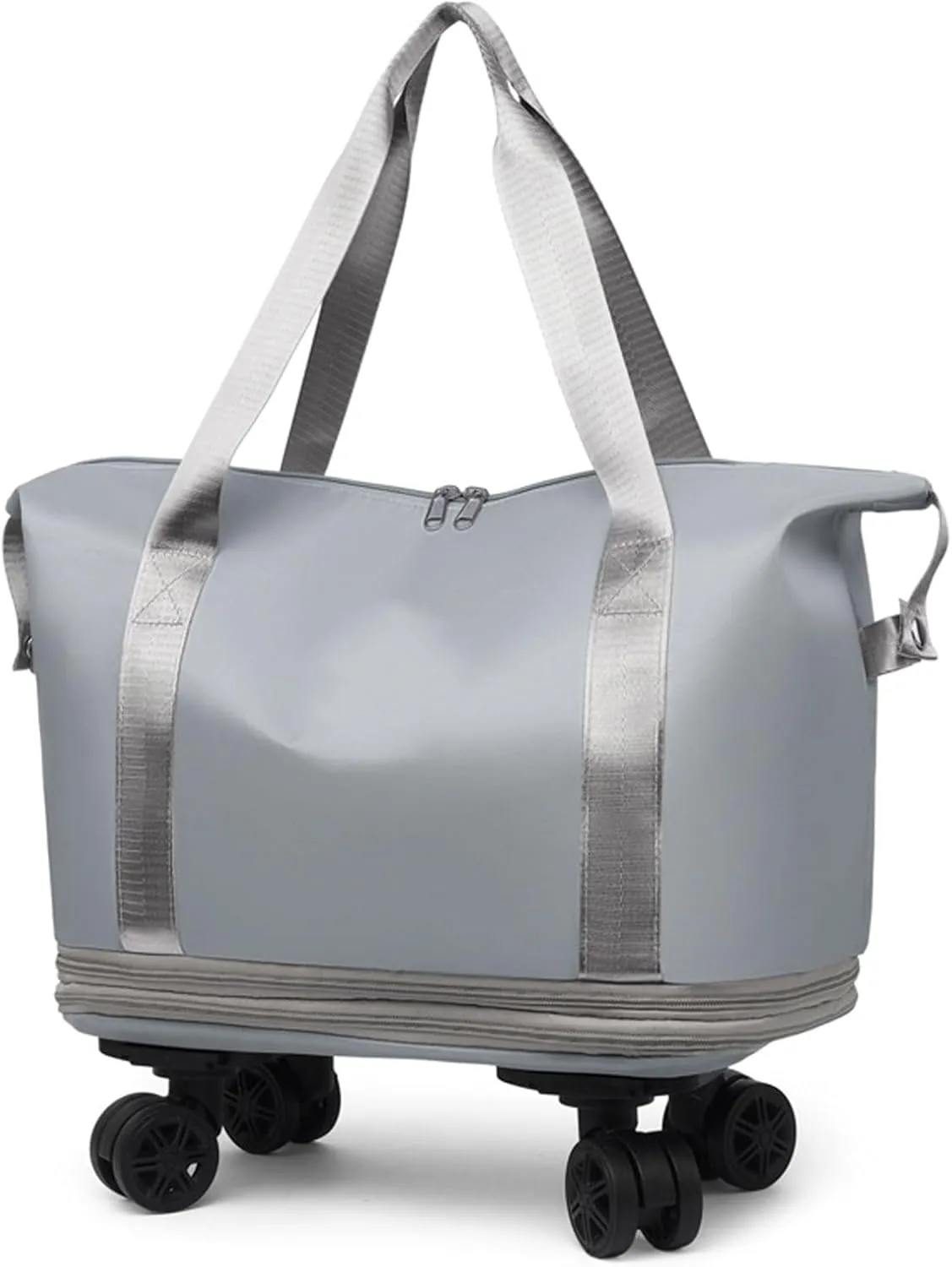 Travel Bag With Wheels, Travel Bag, Double-layer Expansion, Wear-resistant and Water-repellent, Suitable for Fitness, Travel and Business Trips (gray)