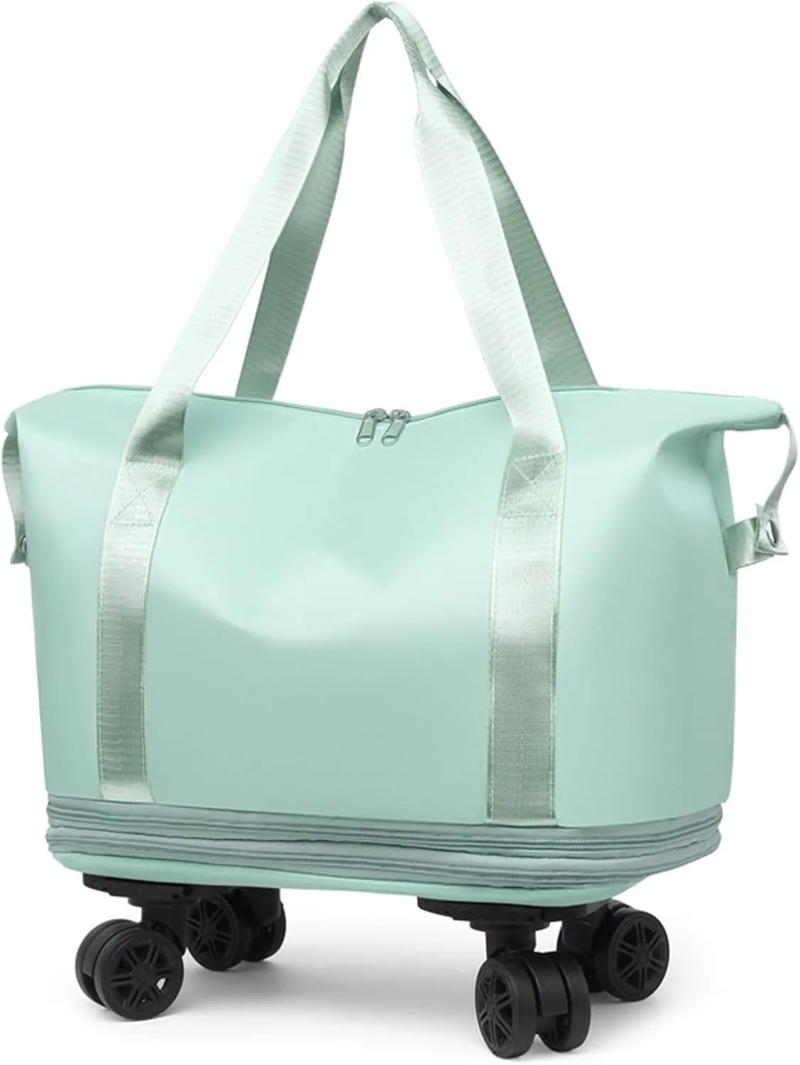 Travel Bag With Wheels, Travel Bag, Double-layer Expansion, Wear-resistant and Water-repellent, Suitable for Fitness, Travel and Business Trips (green)