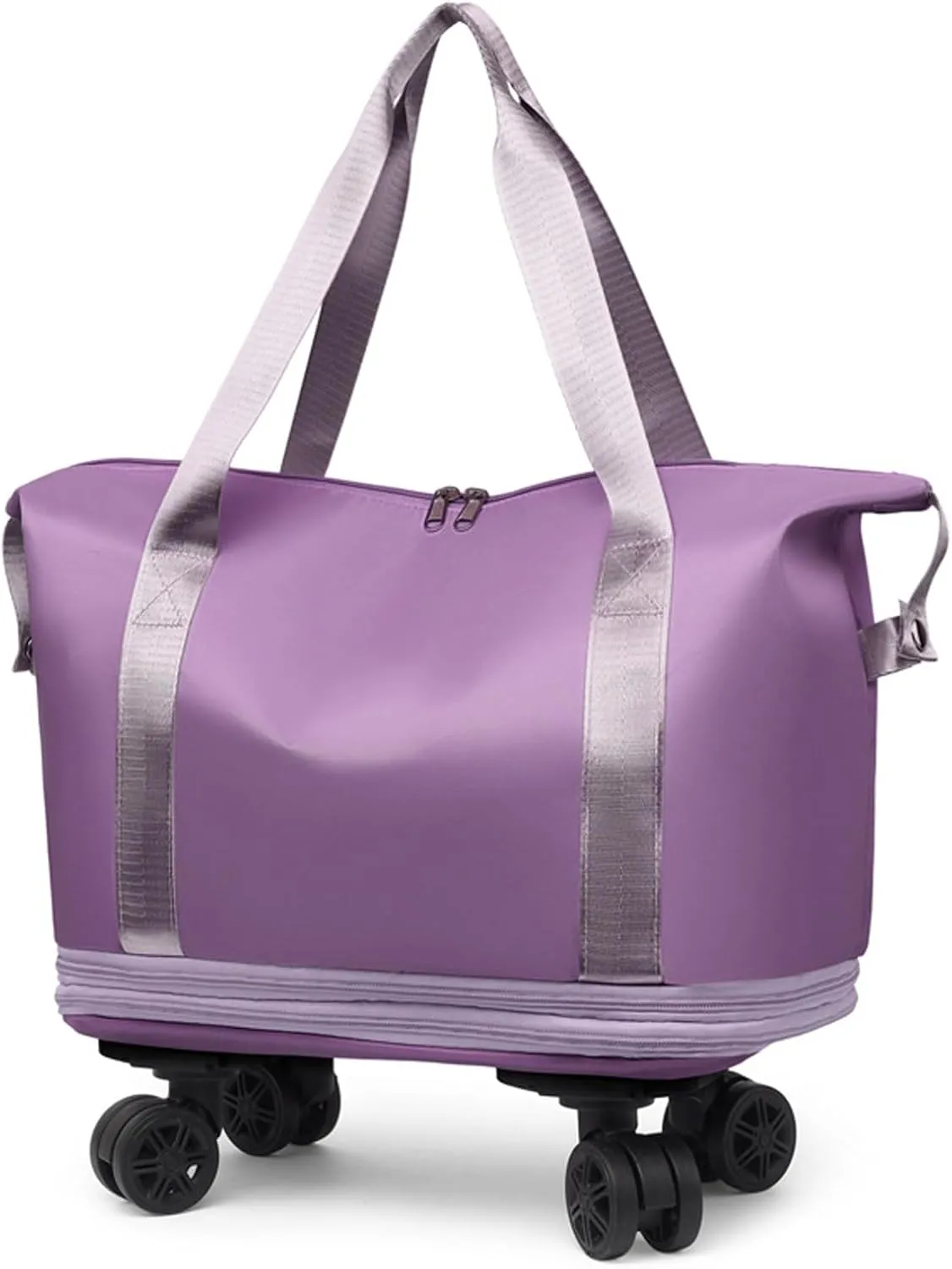 Travel Bag With Wheels, Travel Bag, Double-layer Expansion, Wear-resistant and Water-repellent, Suitable for Fitness, Travel and Business Trips (purple)