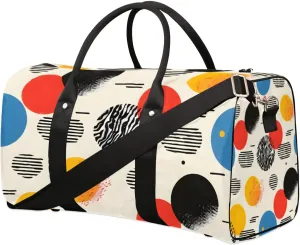 Travel Duffle Bag Circle Design Gym Bags for Men Women Travel Duffel Bags with Adjustable Shoulder Strap Carry On Weekender Bag