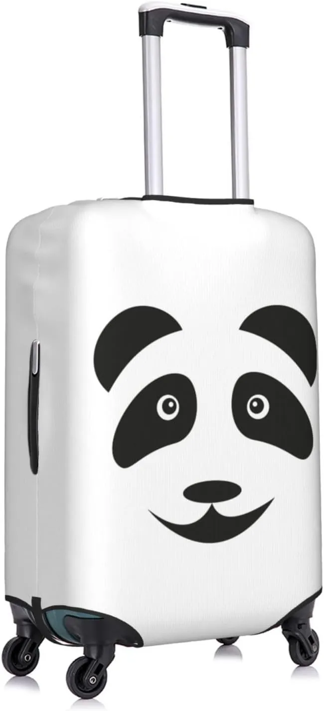 Travel Luggage Cover Suitcase Elastic Washable Cute Smile Panda Face Suitcase Protector Bag,Spandex Double-Sided Baggage Covers,Large