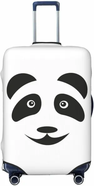 Travel Luggage Cover Suitcase Elastic Washable Cute Smile Panda Face Suitcase Protector Bag,Spandex Double-Sided Baggage Covers,Large
