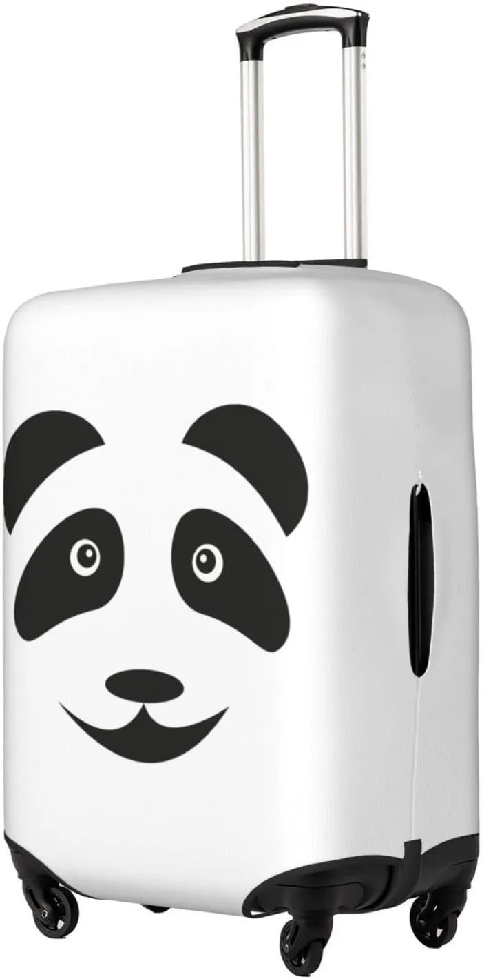Travel Luggage Cover Suitcase Elastic Washable Cute Smile Panda Face Suitcase Protector Bag,Spandex Double-Sided Baggage Covers,Large