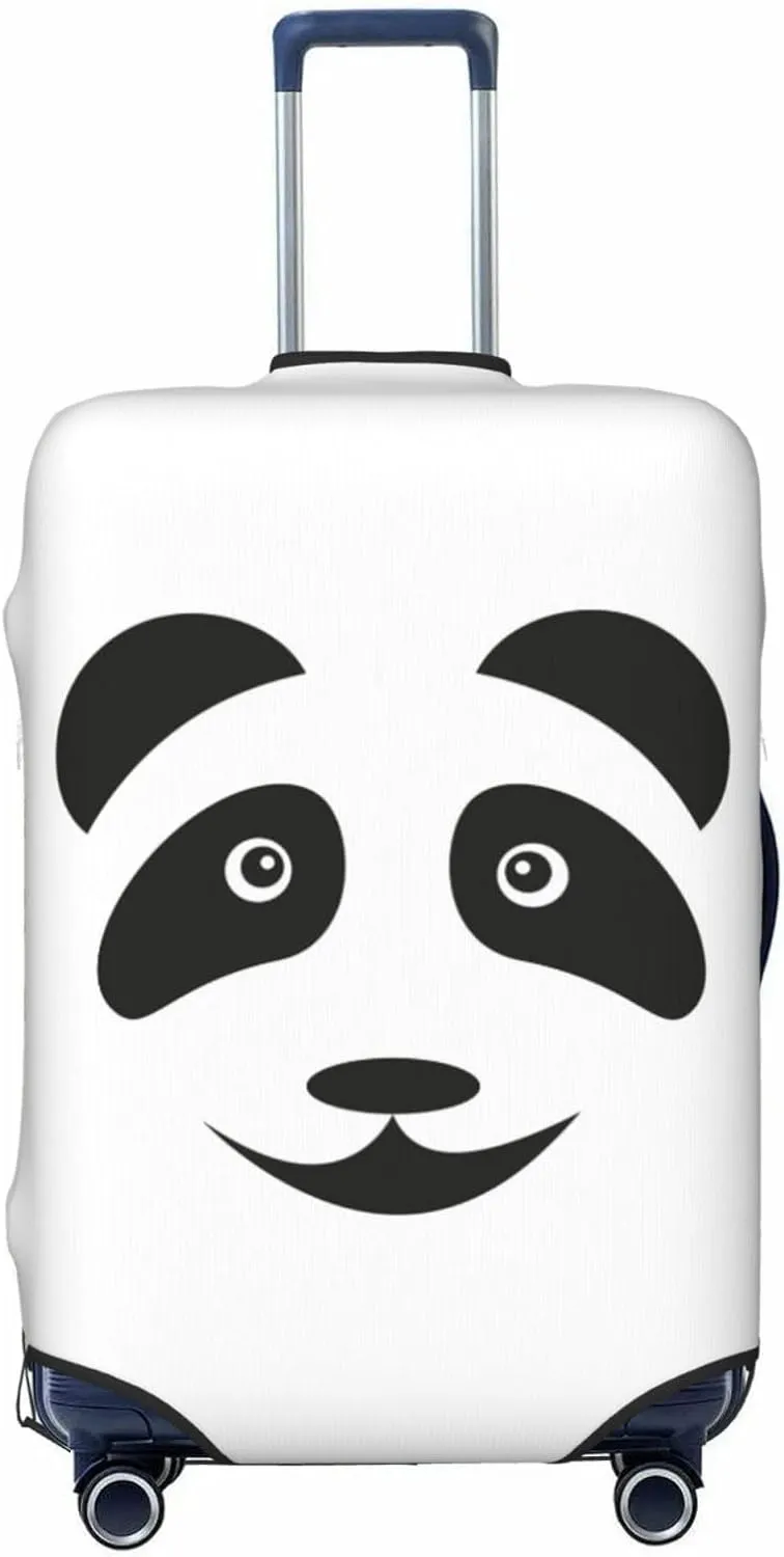 Travel Luggage Cover Suitcase Elastic Washable Cute Smile Panda Face Suitcase Protector Bag,Spandex Double-Sided Baggage Covers,Large