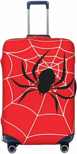 Travel Luggage Cover Suitcase Elastic Washable Spider Web Suitcase Protector Bag,Anti-Scratch Double-Sided Baggage Covers For Kid Adult,Medium