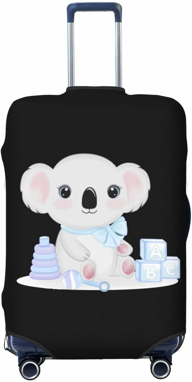 Travel Luggage Cover Suitcase Elastic Washable Stretch Cute Baby Koala Suitcase Protector Bag,Anti-Scratch Dust-Proof Double-Sided Baggage Covers For Wheeled Suitcase Kid Adult,Medium