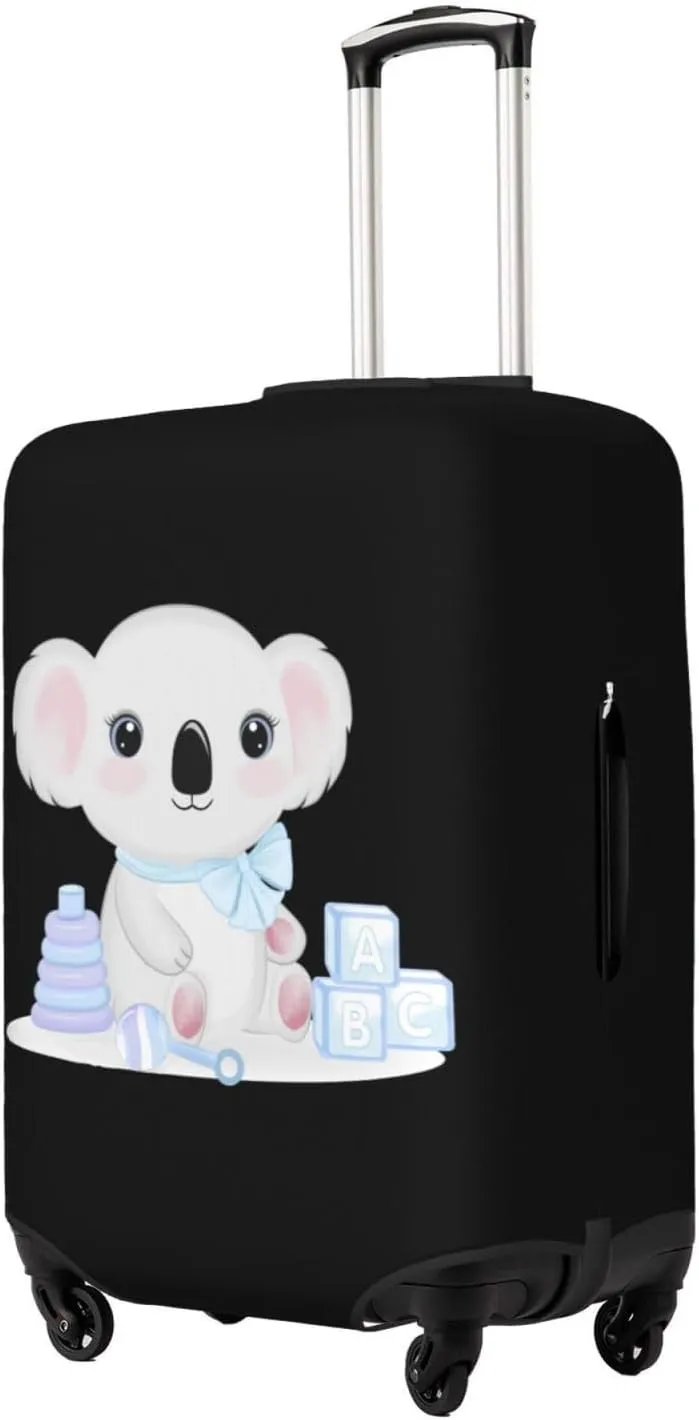 Travel Luggage Cover Suitcase Elastic Washable Stretch Cute Baby Koala Suitcase Protector Bag,Anti-Scratch Dust-Proof Double-Sided Baggage Covers For Wheeled Suitcase Kid Adult,Medium