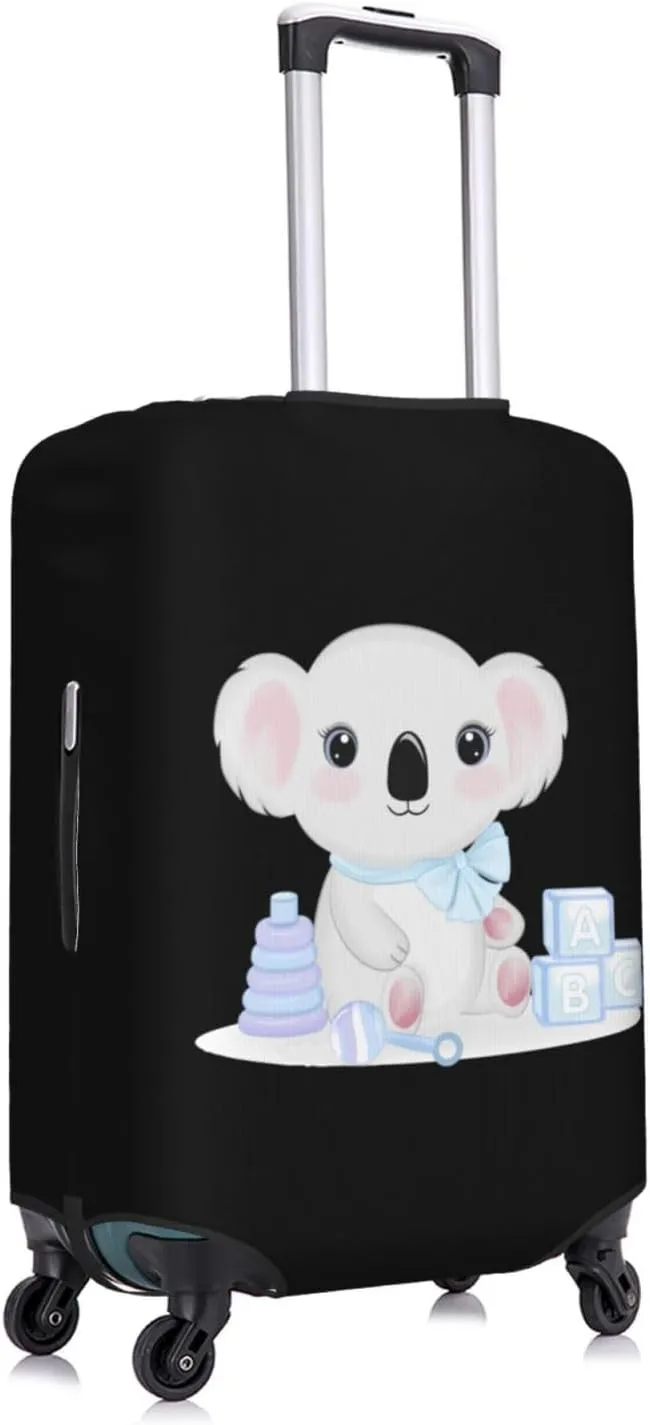 Travel Luggage Cover Suitcase Elastic Washable Stretch Cute Baby Koala Suitcase Protector Bag,Anti-Scratch Dust-Proof Double-Sided Baggage Covers For Wheeled Suitcase Kid Adult,Medium