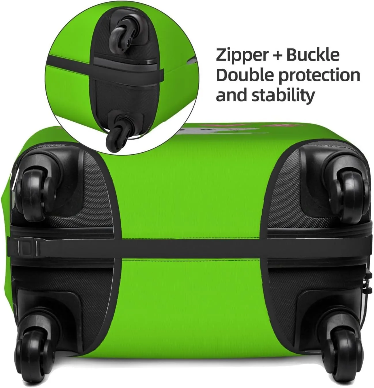 Travel Luggage Cover Suitcase Elastic Washable Stretch Cute Koala Love Balloon Green Suitcase Protector Bag,Anti-Scratch Dust-Proof Double-Sided Baggage Covers For Wheeled Suitcase Kid Adult,Large