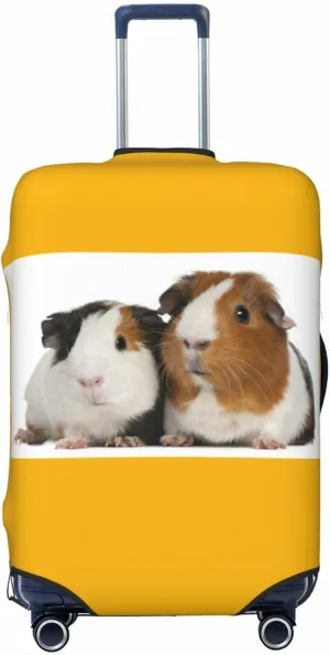 Travel Luggage Cover Suitcase Stretch Washable Guinea Pig Cute Animal Yellow Suitcase Protector Bag,Anti-Scratch With Zipper Closure Baggage Covers,Large
