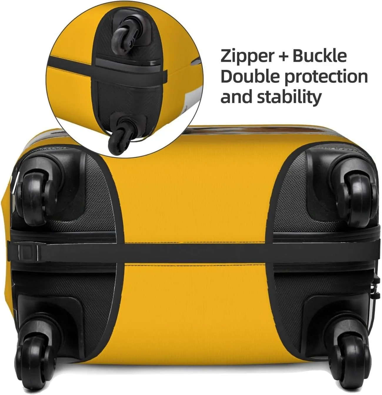 Travel Luggage Cover Suitcase Stretch Washable Guinea Pig Cute Animal Yellow Suitcase Protector Bag,Anti-Scratch With Zipper Closure Baggage Covers,Large