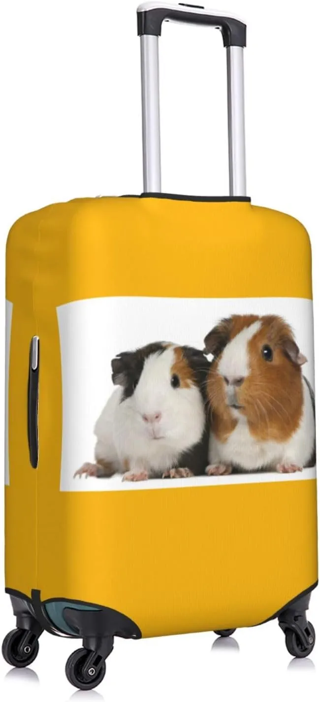 Travel Luggage Cover Suitcase Stretch Washable Guinea Pig Cute Animal Yellow Suitcase Protector Bag,Anti-Scratch With Zipper Closure Baggage Covers,Large