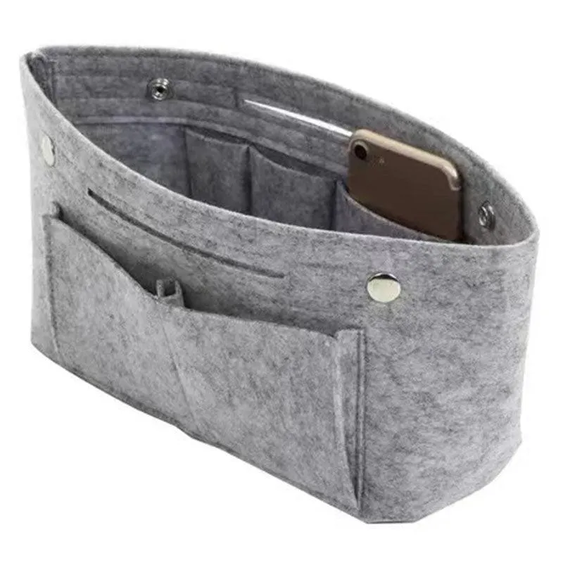 Travel Organiser Handbag Felt Bag Tote Insert Liner Purse Pouch Women 25*16*9Cm