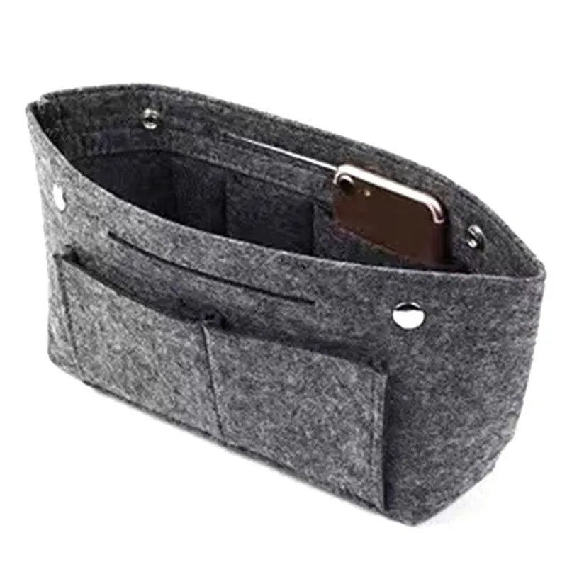 Travel Organiser Handbag Felt Bag Tote Insert Liner Purse Pouch Women 25*16*9Cm