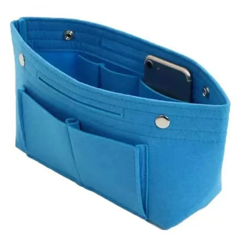 Travel Organiser Handbag Felt Bag Tote Insert Liner Purse Pouch Women 25*16*9Cm