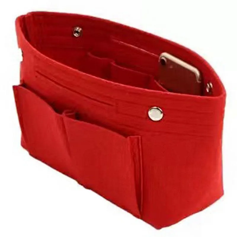 Travel Organiser Handbag Felt Bag Tote Insert Liner Purse Pouch Women 25*16*9Cm