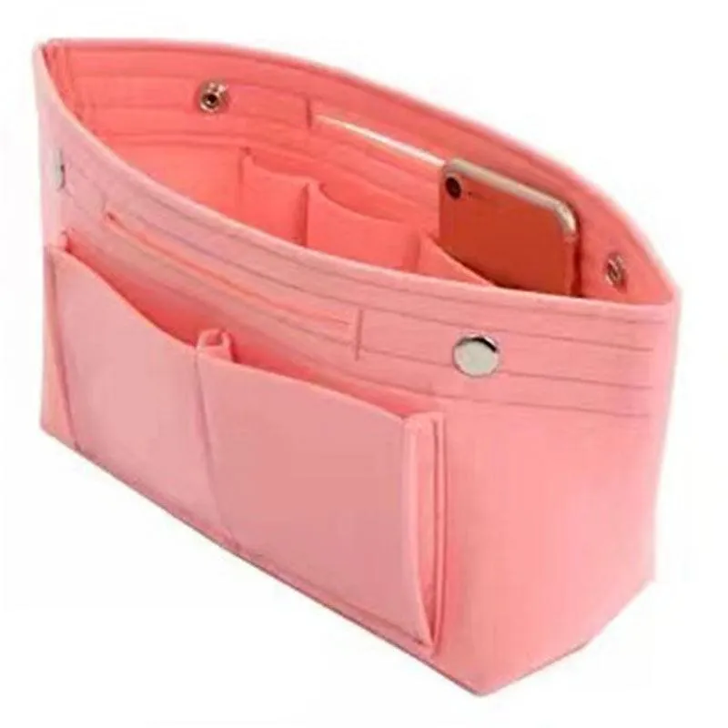 Travel Organiser Handbag Felt Bag Tote Insert Liner Purse Pouch Women 25*16*9Cm