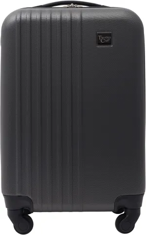 Travelers Club Cosmo Hardside Spinner Luggage, Charcoal Grey, Carry-On 20-Inch