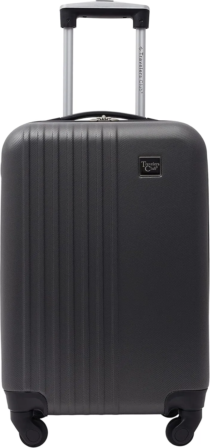 Travelers Club Cosmo Hardside Spinner Luggage, Charcoal Grey, Carry-On 20-Inch