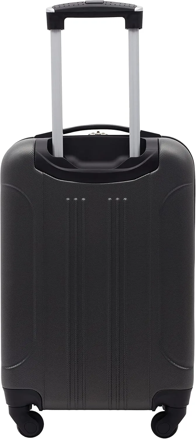Travelers Club Cosmo Hardside Spinner Luggage, Charcoal Grey, Carry-On 20-Inch
