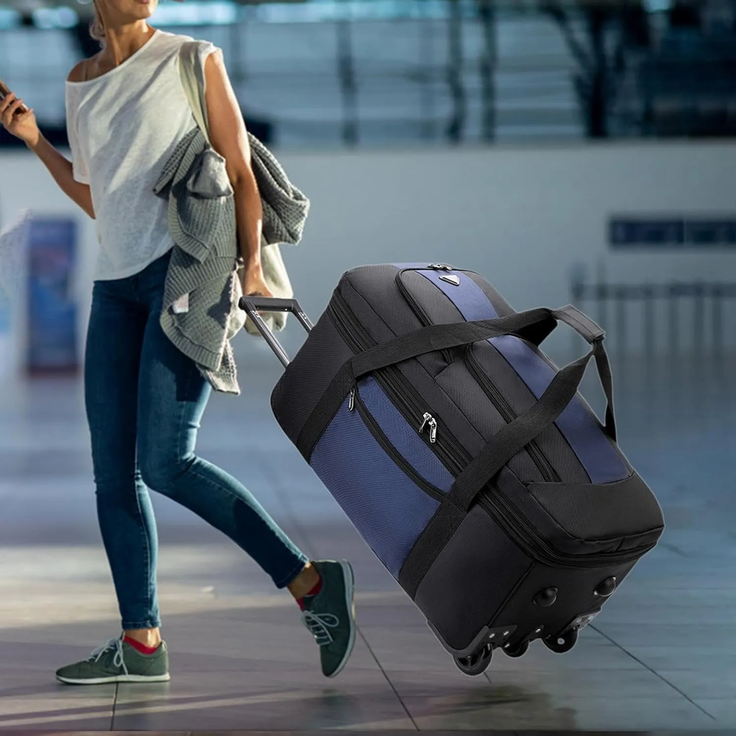 Traveler's Wheeled Adventure Bag for Outdoor Exploration
