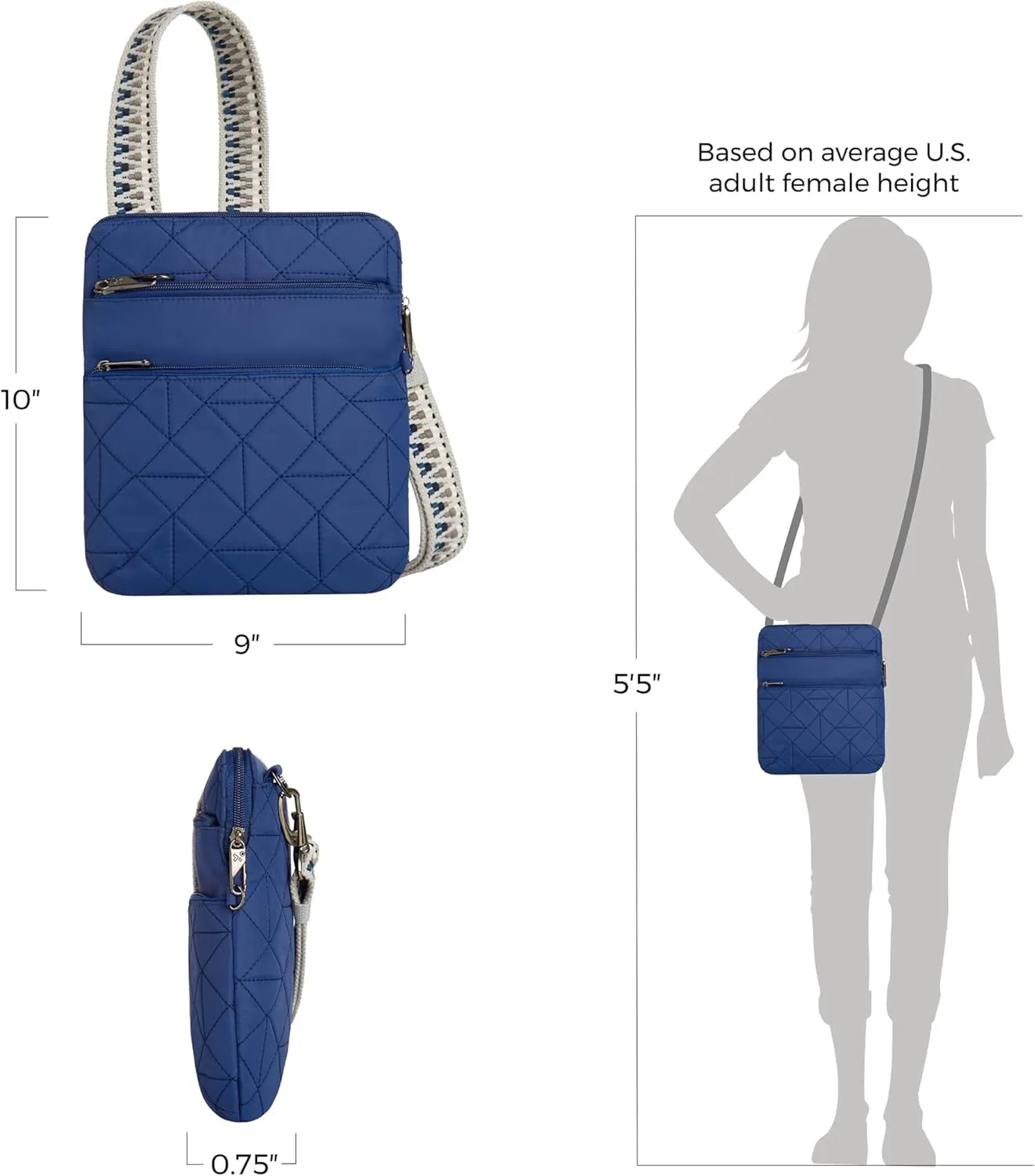 Travelon Anti-Theft Boho Slim Crossbody