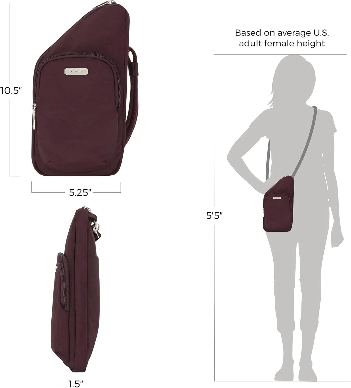 Travelon Anti-Theft Essentials Compact Crossbody Bag