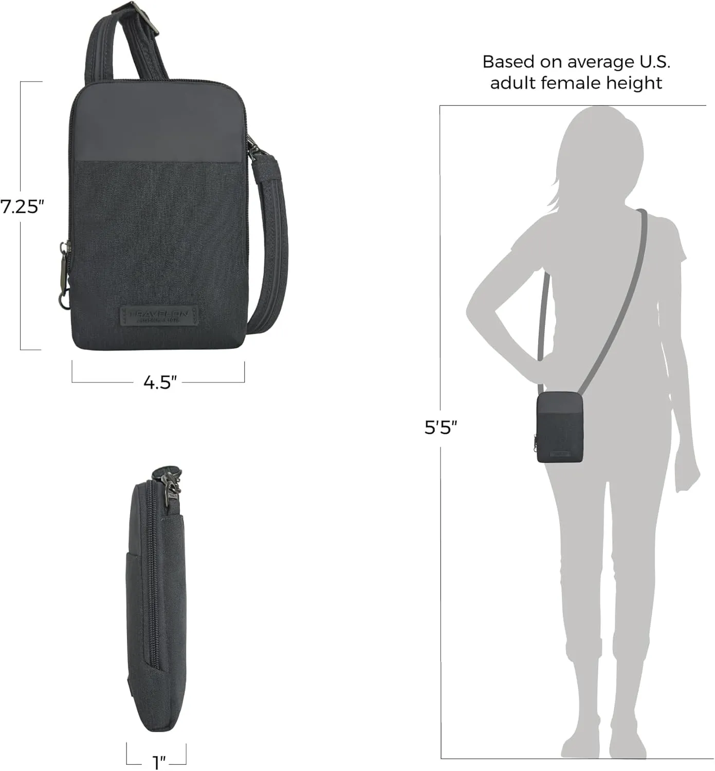 Travelon Anti-Theft Metro Stadium Mini Crossbody