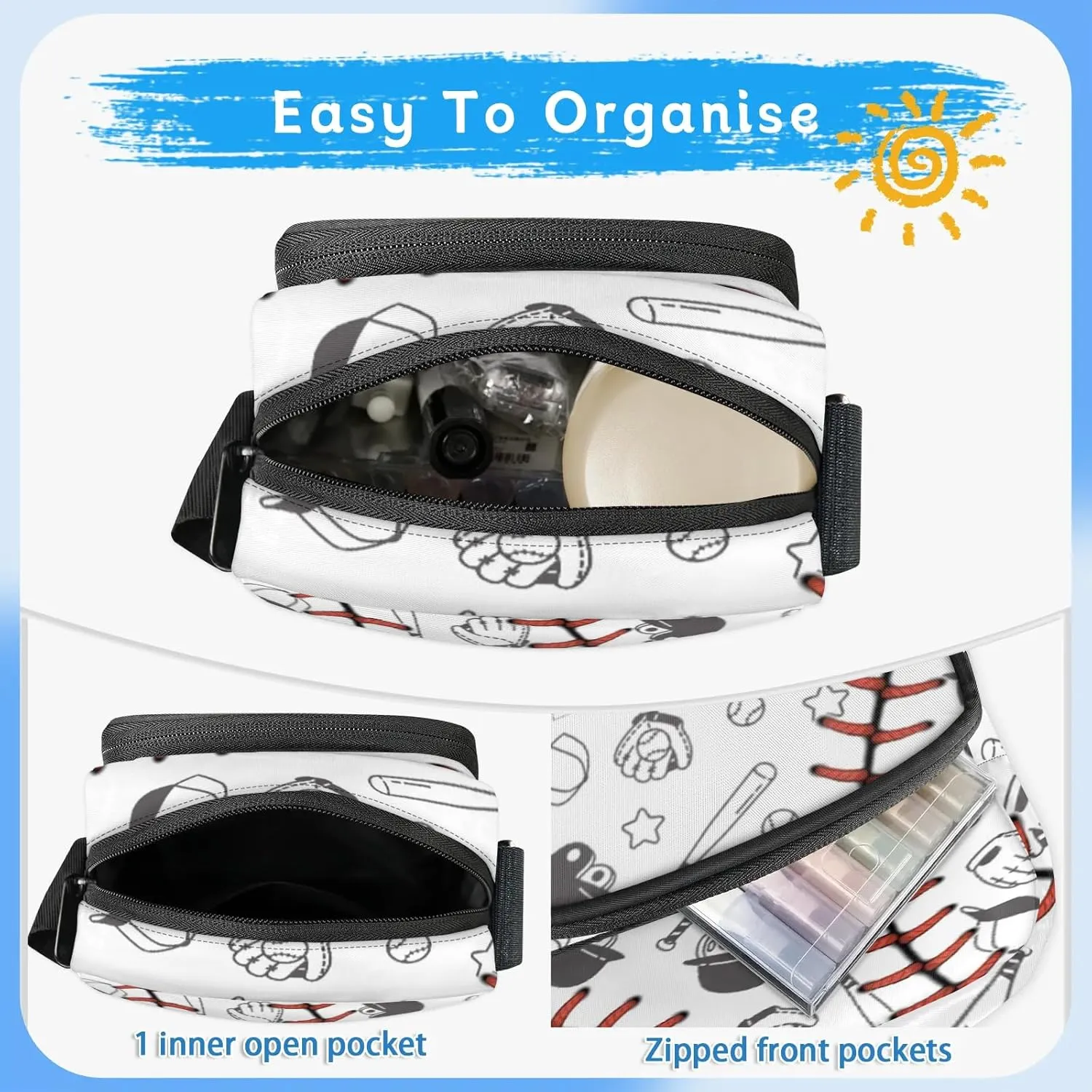 TropicalLife Personalized Crossbody Bag for Women Men Custom Name Messenger Bags