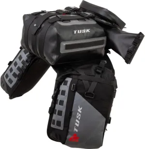 Tusk Off-Road Highland X2 Rackless Luggage System w/Small Dry Duffel Tail Bag Standard Heat Shield for KTM 790 Adventure 2019-2020