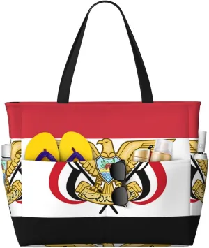 Ukrainian Flag Women Large Beach Bag Travel Weekender Foldable Tote Bag for Pool Beach Vacation Gym