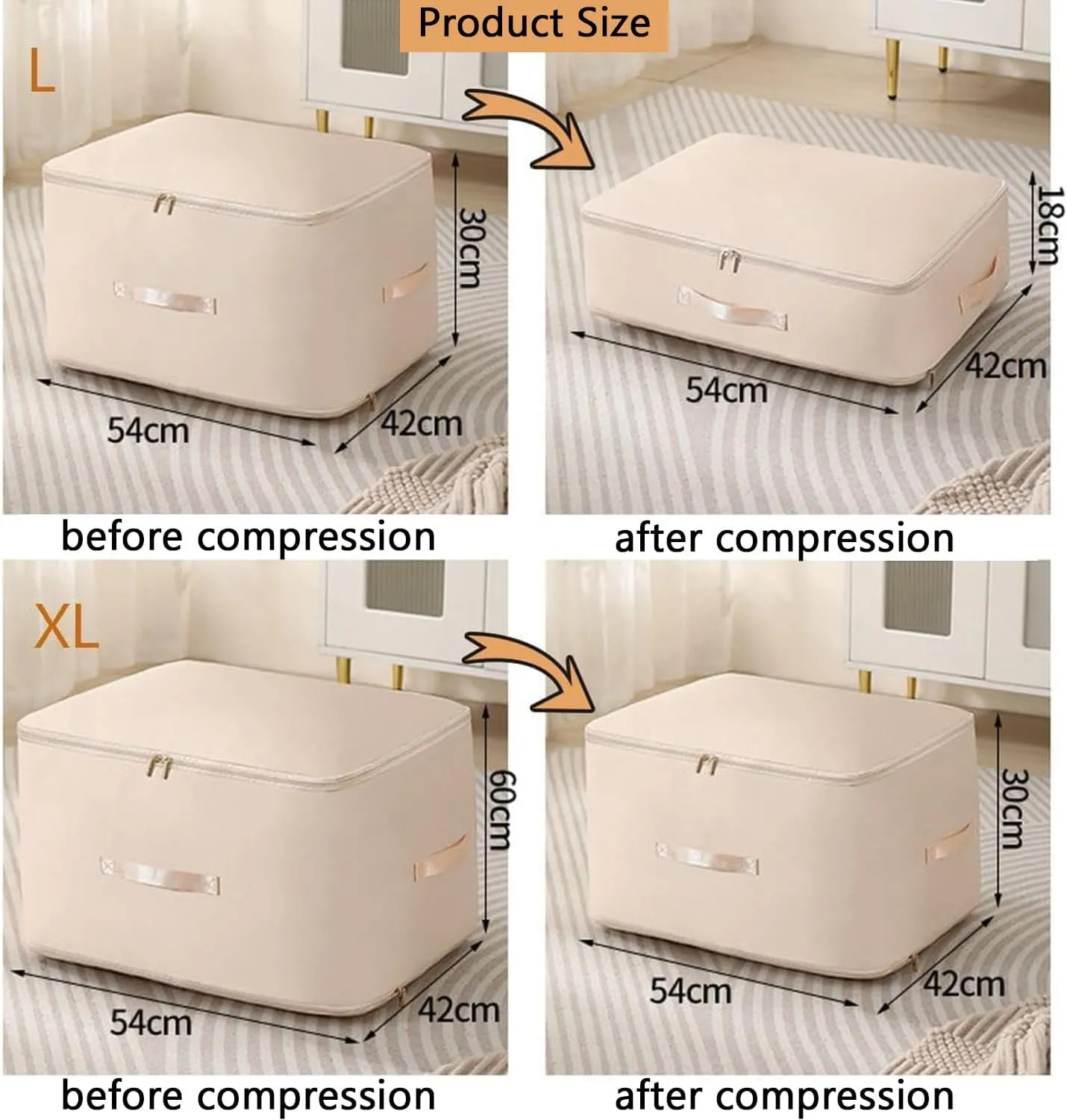 Ultra Space Saving Self Compression Organizer,Storage Bags,Heavy Duty Moving Bags,Storage Tote for Space Saving, Self Compression Moving Organizer Bags for Comforters,Clothes, Blankets(Pink, L)