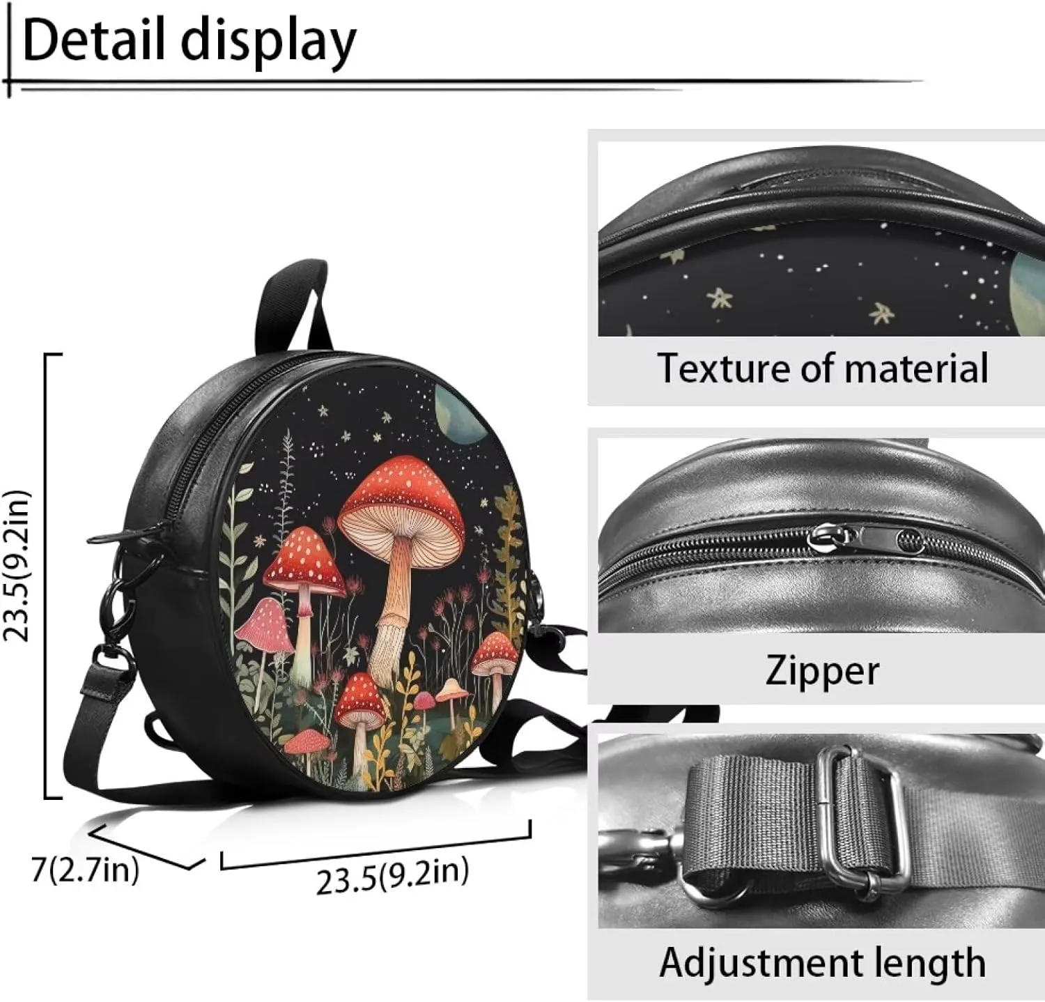 Upetstory Small Crossbody Round Purse for Women Teen Girls Shoulder Bag