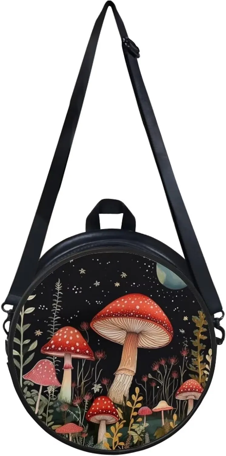 Upetstory Small Crossbody Round Purse for Women Teen Girls Shoulder Bag