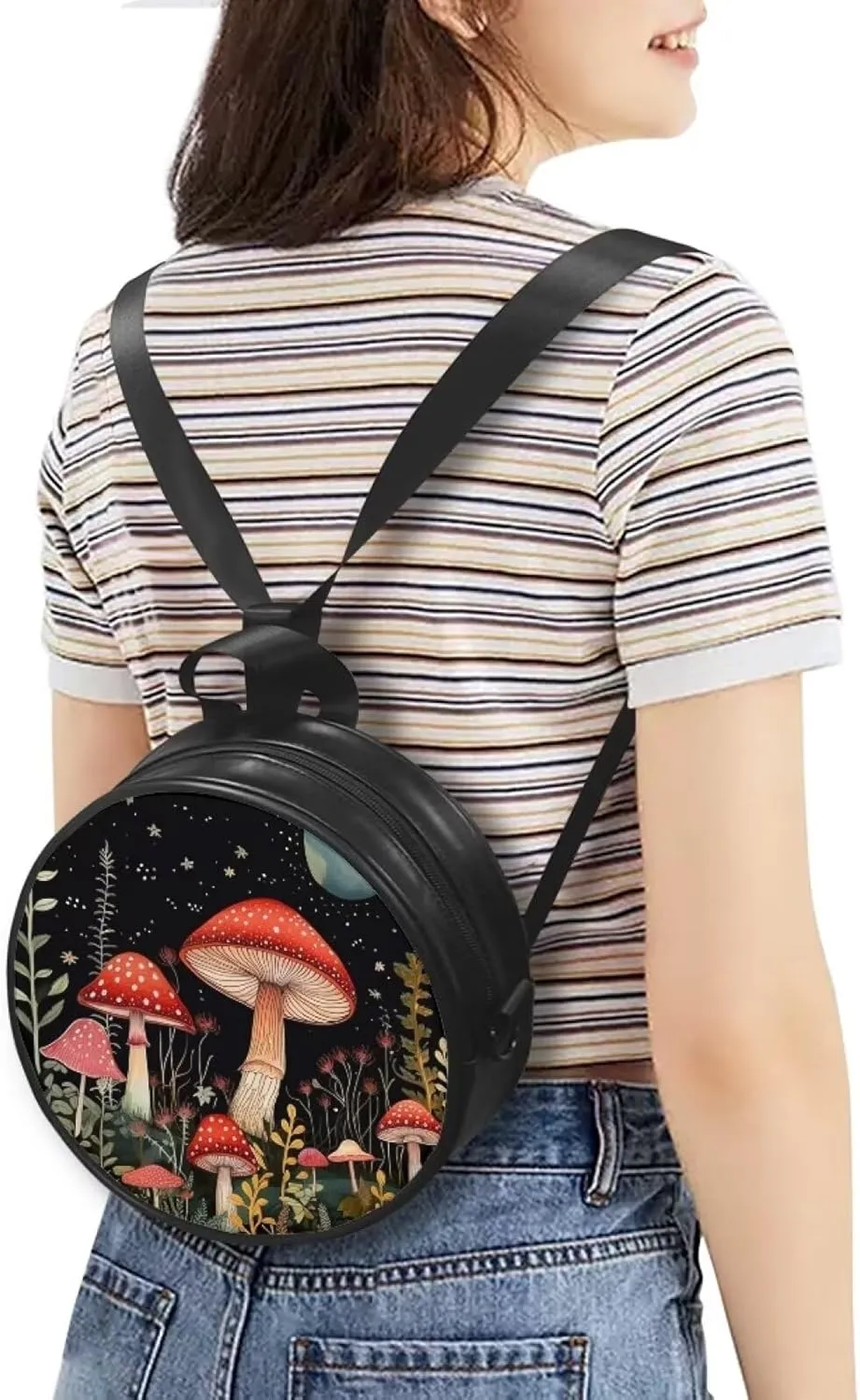 Upetstory Small Crossbody Round Purse for Women Teen Girls Shoulder Bag