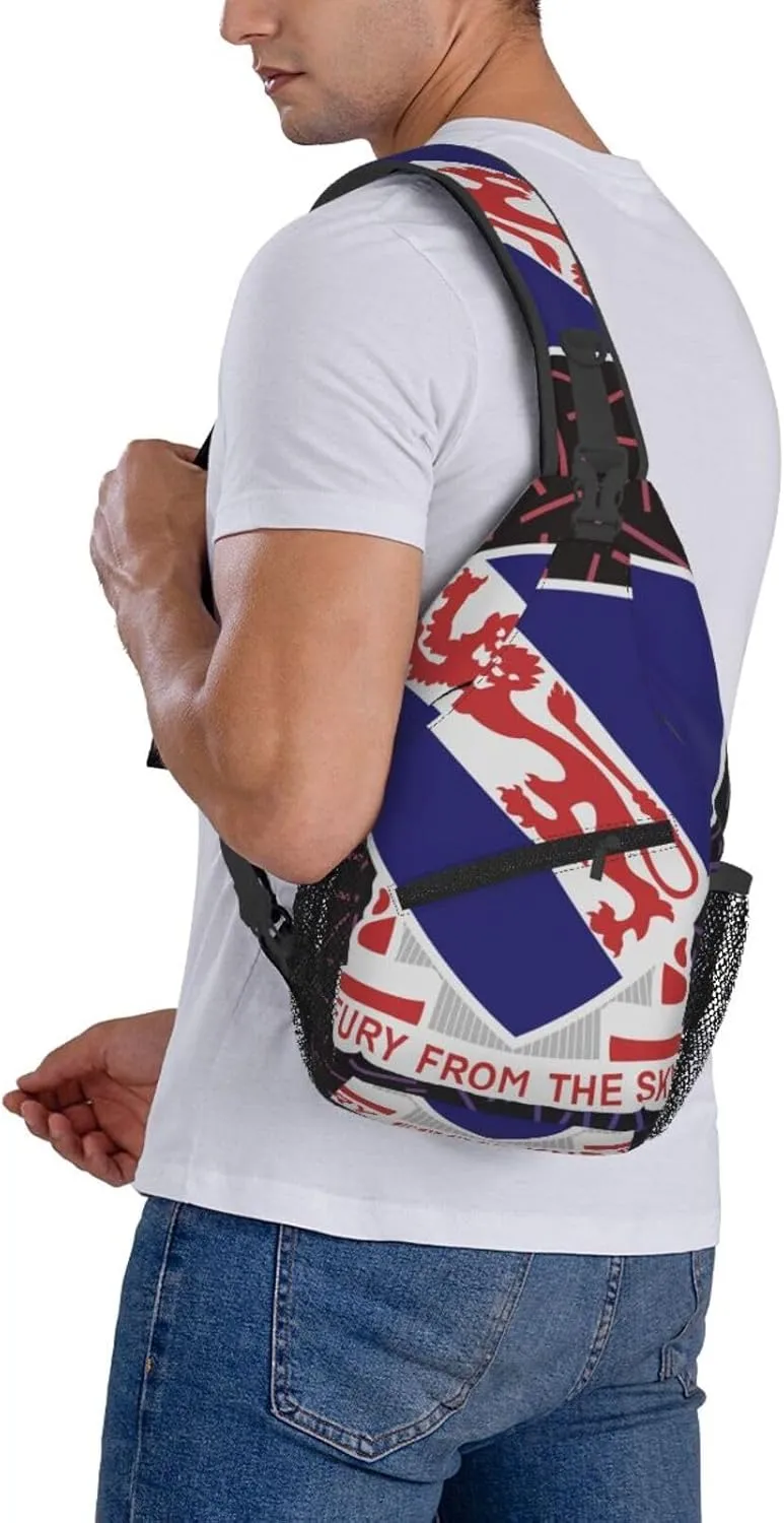 Us A-rmy 508th Parachute Airborne Infantry Regiment Dui Small Crossbody Backpack Sling Bag One Shoulder Chest Bags Gym Sport Travel Hiking Daypack