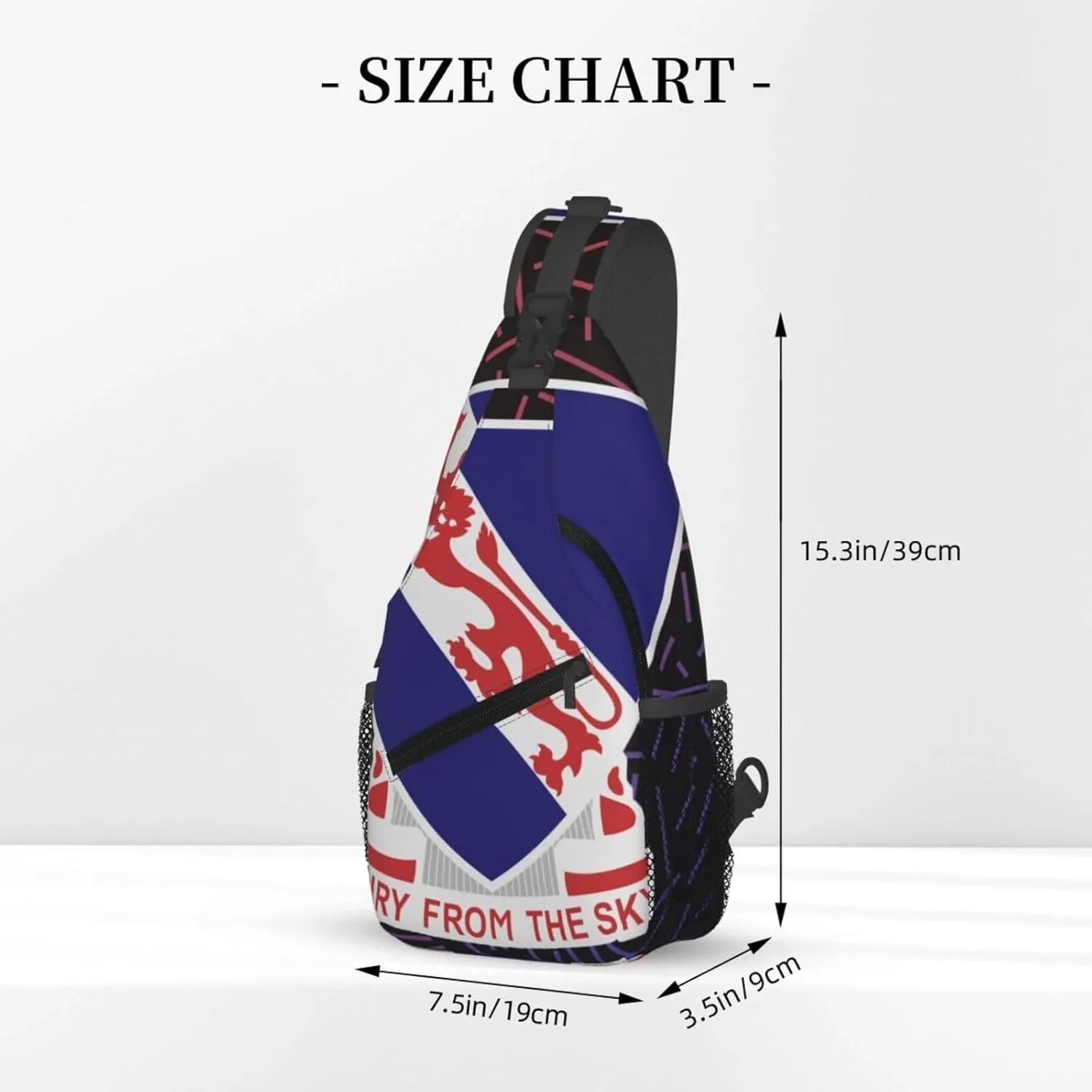 Us A-rmy 508th Parachute Airborne Infantry Regiment Dui Small Crossbody Backpack Sling Bag One Shoulder Chest Bags Gym Sport Travel Hiking Daypack