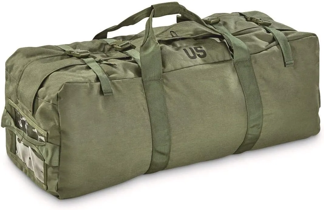 U.S. Military Zip Duffel Bag, Used Olive Drab