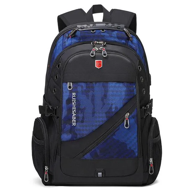 USB Charging Men 17inch Laptop Backpack